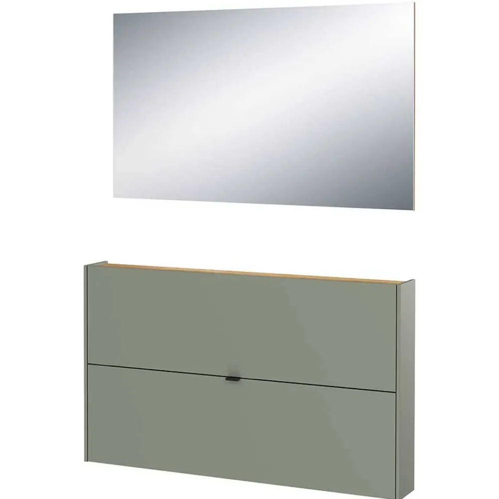 Wohnen Garderoben<Schuhschrank und Spiegel Set - Point (zweiteilig)