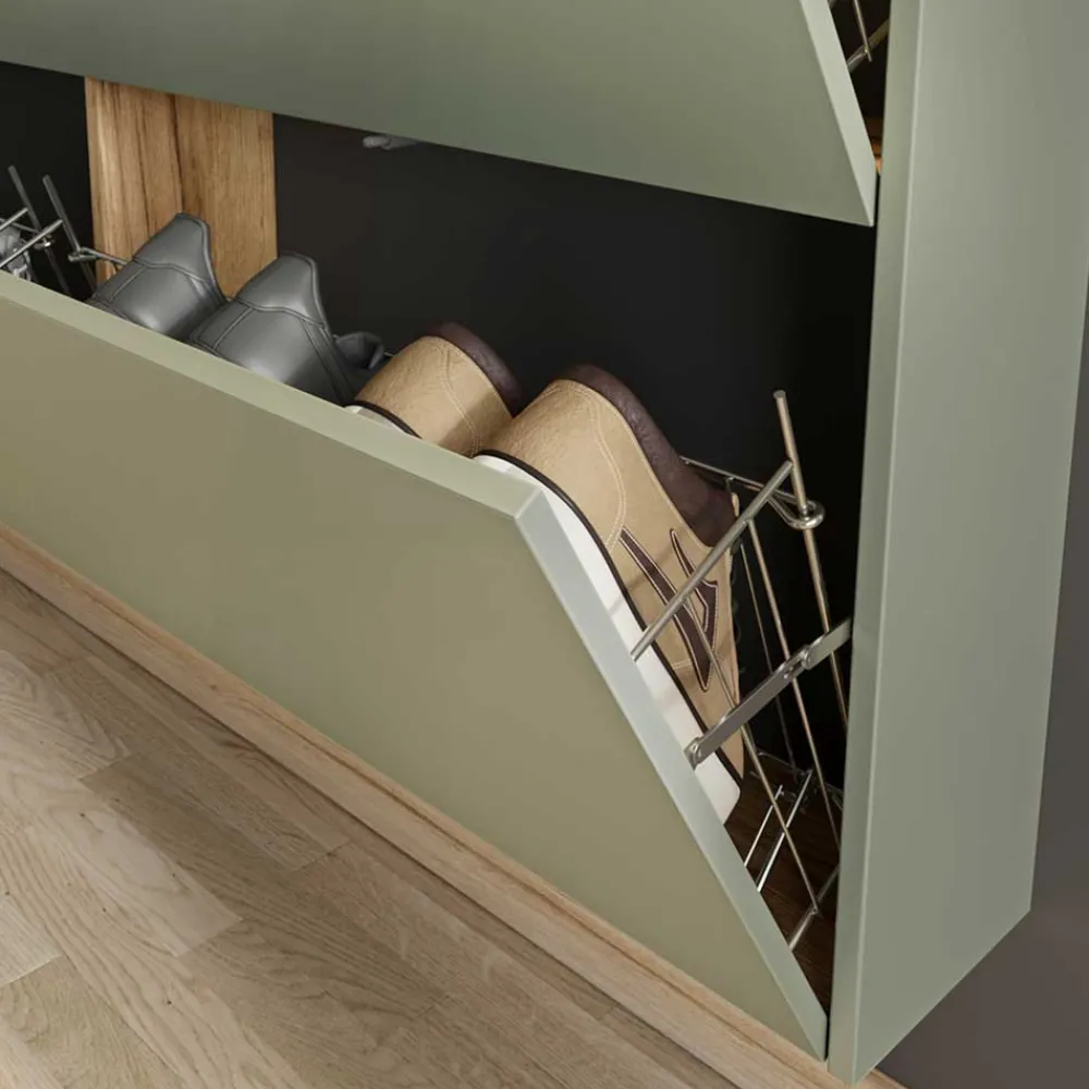 Wohnen Garderoben<Schuhschrank und Spiegel Set - Point (zweiteilig)