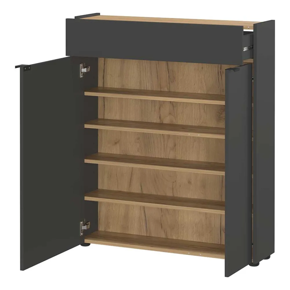 Wohnen Garderoben<Schuhschrank und Spiegel Set - Sidgarus (zweiteilig)