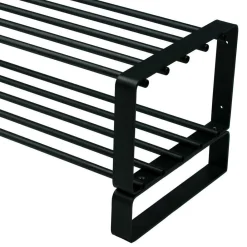 Wohnen Garderoben<Schwarze Garderoben Kombi aus Stahl - Satroni (zweiteilig)