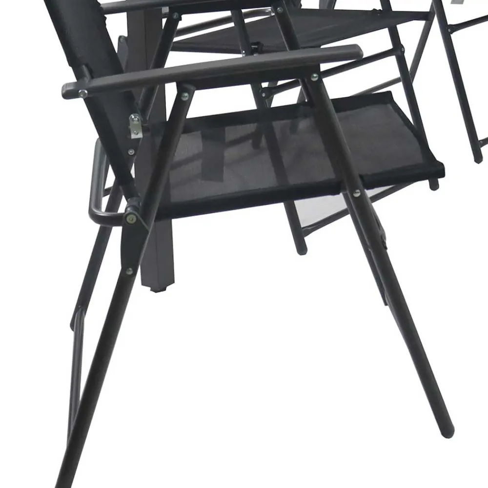 Wohnen Sitzgruppe<Schwarze Garten-Tischgruppe Set - Leni (siebenteilig)