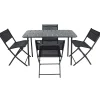 Wohnen Sitzgruppe<Schwarze Outdoor Essgruppe Set - Xenata (fünfteilig)