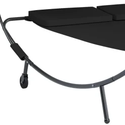 Wohnen Sofas<Schwarze Outdoorliege für zwei Personen - Valdi