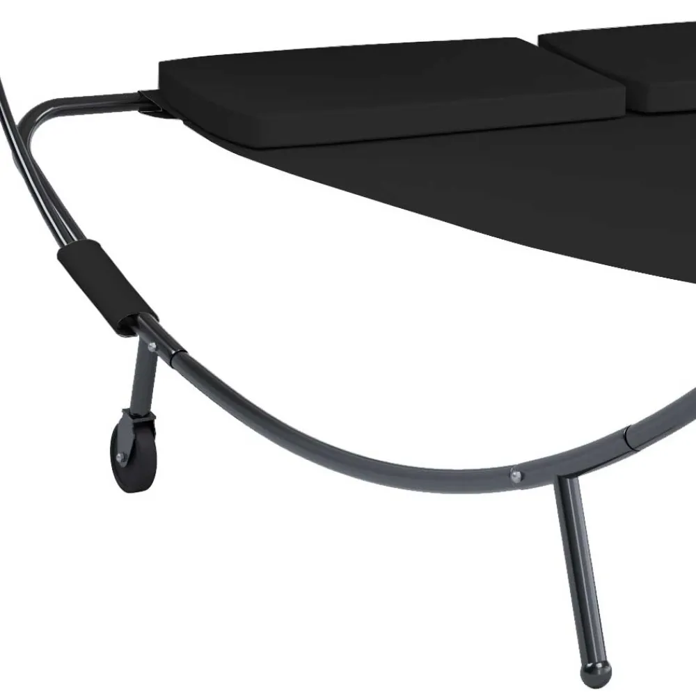 Wohnen Sofas<Schwarze Outdoorliege für zwei Personen - Valdi