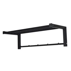 Wohnen Garderoben<Schwarze Stahl Wandgarderobe mit Hutablage - Tattra