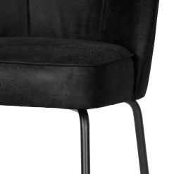 Wohnen Stühle<Schwarze Stühle aus Recyclingleder - Amaikan (2er Set)