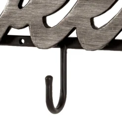 Wohnen Garderoben<Schwarze Wandgarderobe mit Schriftzug - Geniale