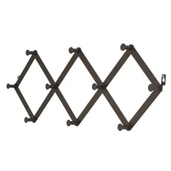 Wohnen Garderoben<Schwarze Wandgarderobe zum Ausziehen - Dorcano