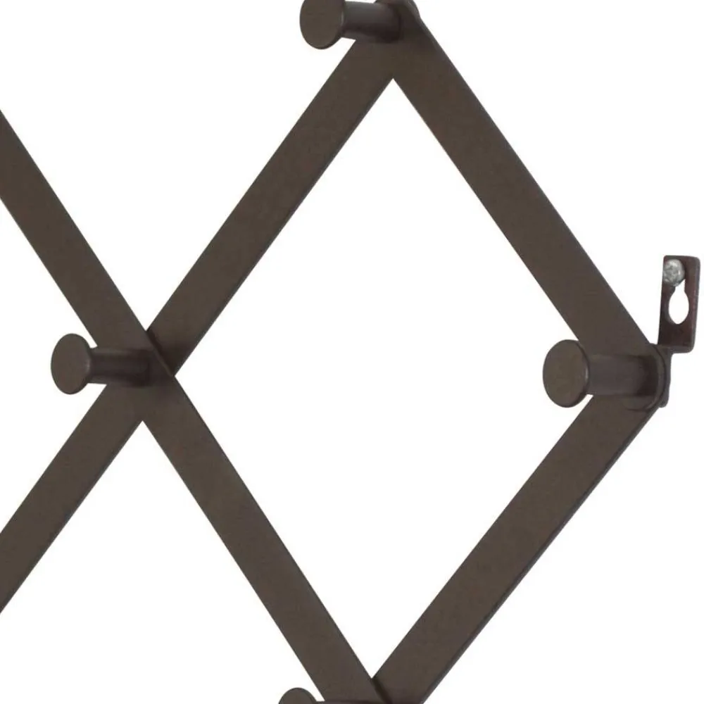 Wohnen Garderoben<Schwarze Wandgarderobe zum Ausziehen - Dorcano