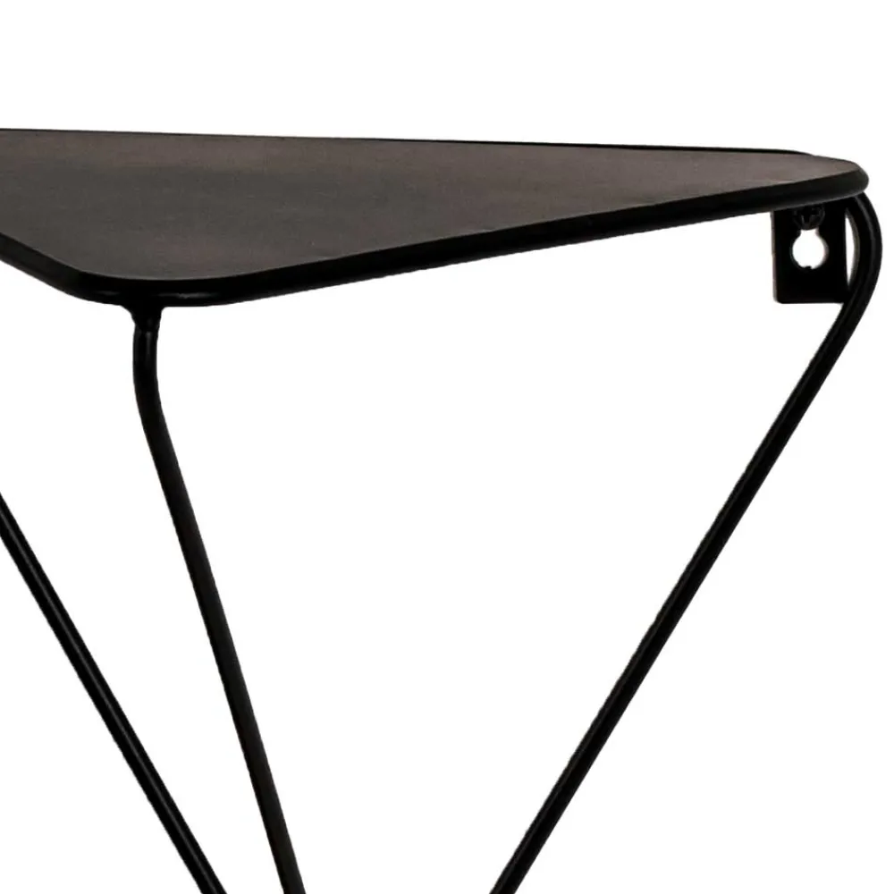 Wohnen Regale<Schwarze Wandregale dreieckig - Olciano (2er Set)