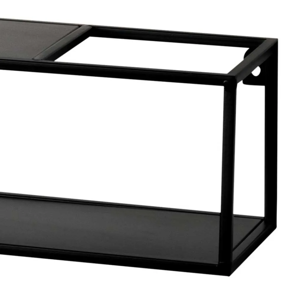 Wohnen Regale<Schwarze Wandregale Set - Mikene (zweiteilig)