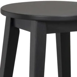 Wohnen Hocker<Schwarzer Barhocker in runder Form - Riostar (2er Set)