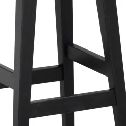 Wohnen Hocker<Schwarzer Barhocker in runder Form - Riostar (2er Set)