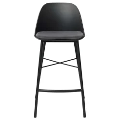 Wohnen Hocker<Schwarzer Barstuhl mit Schalensitz Kunststoff - Formentera