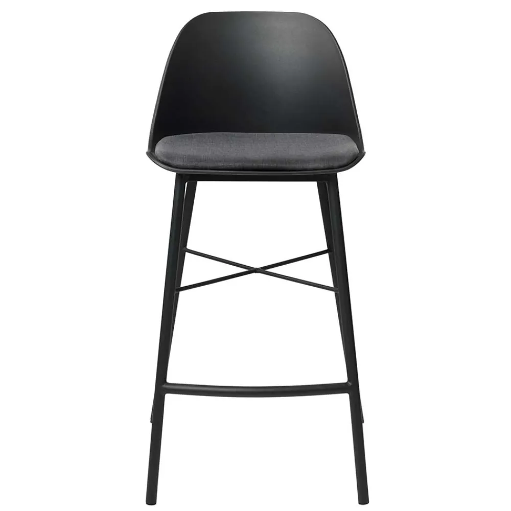 Wohnen Hocker<Schwarzer Barstuhl mit Schalensitz Kunststoff - Formentera