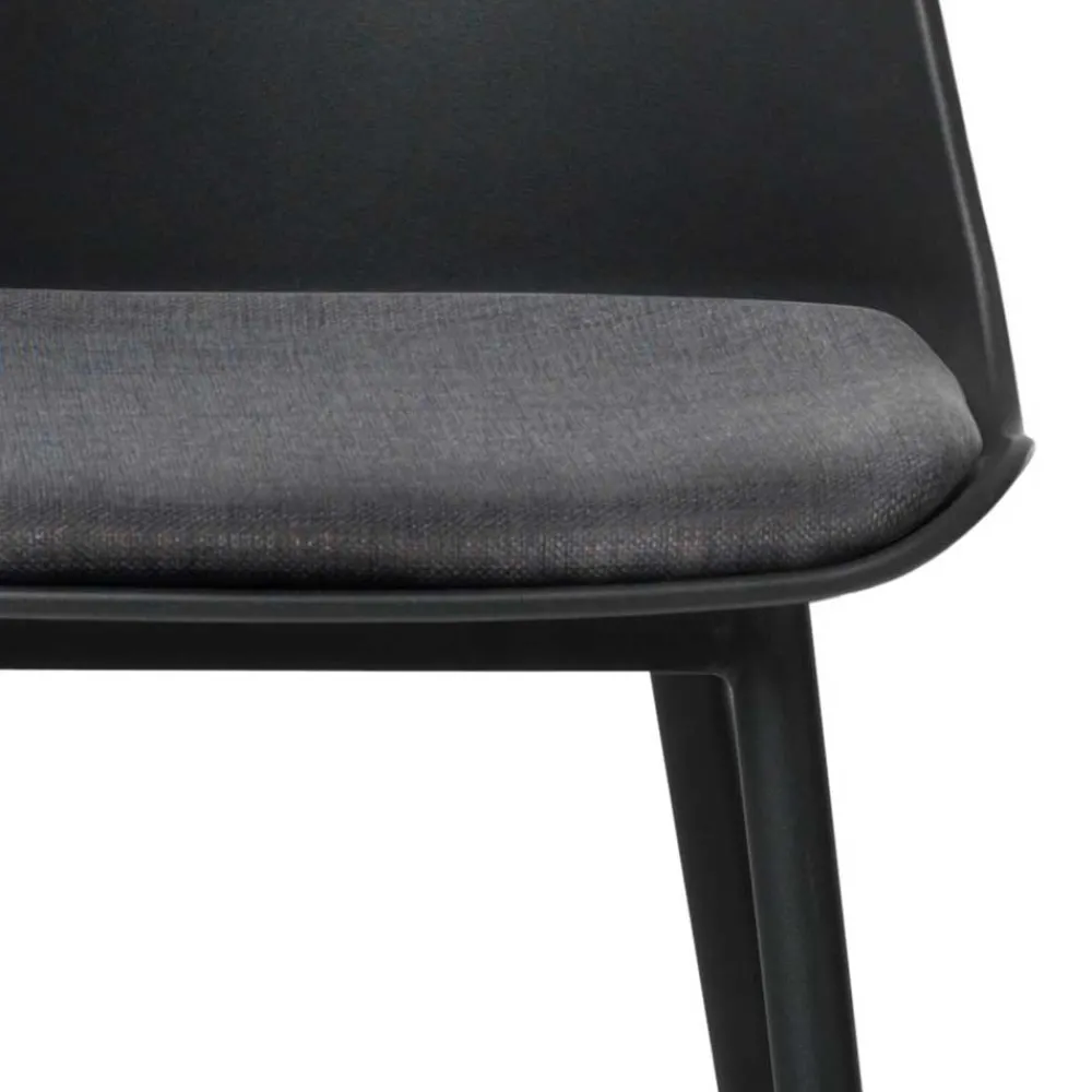 Wohnen Hocker<Schwarzer Barstuhl mit Schalensitz Kunststoff - Formentera
