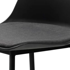 Wohnen Hocker<Schwarzer Barstuhl mit Schalensitz Kunststoff - Formentera