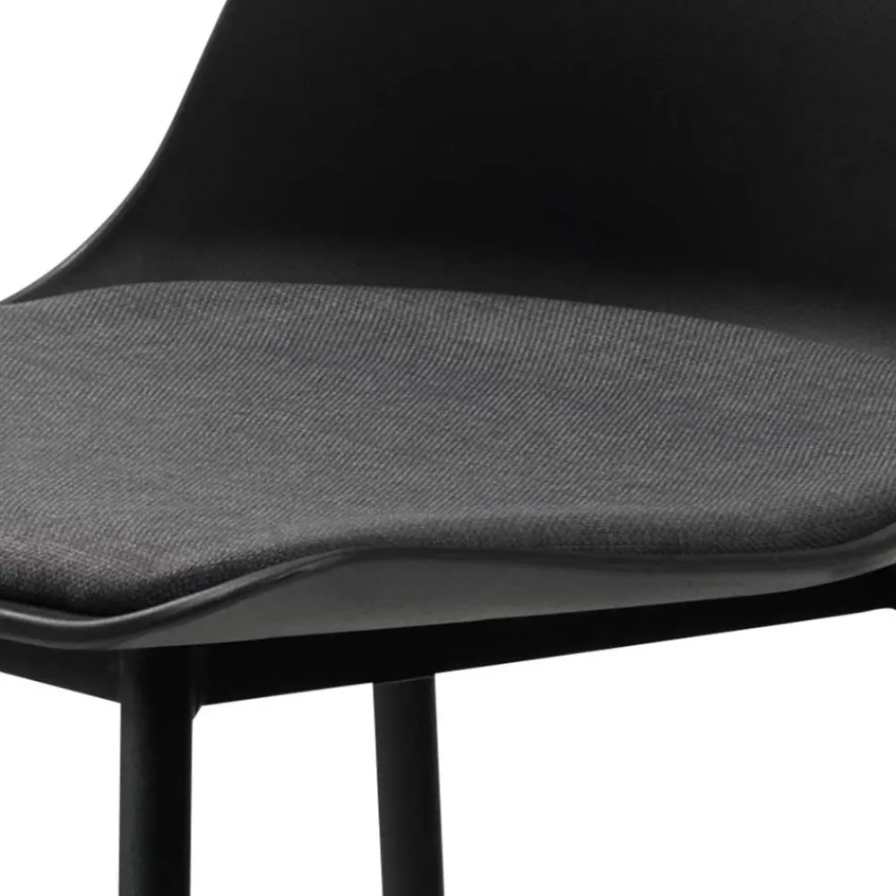 Wohnen Hocker<Schwarzer Barstuhl mit Schalensitz Kunststoff - Formentera