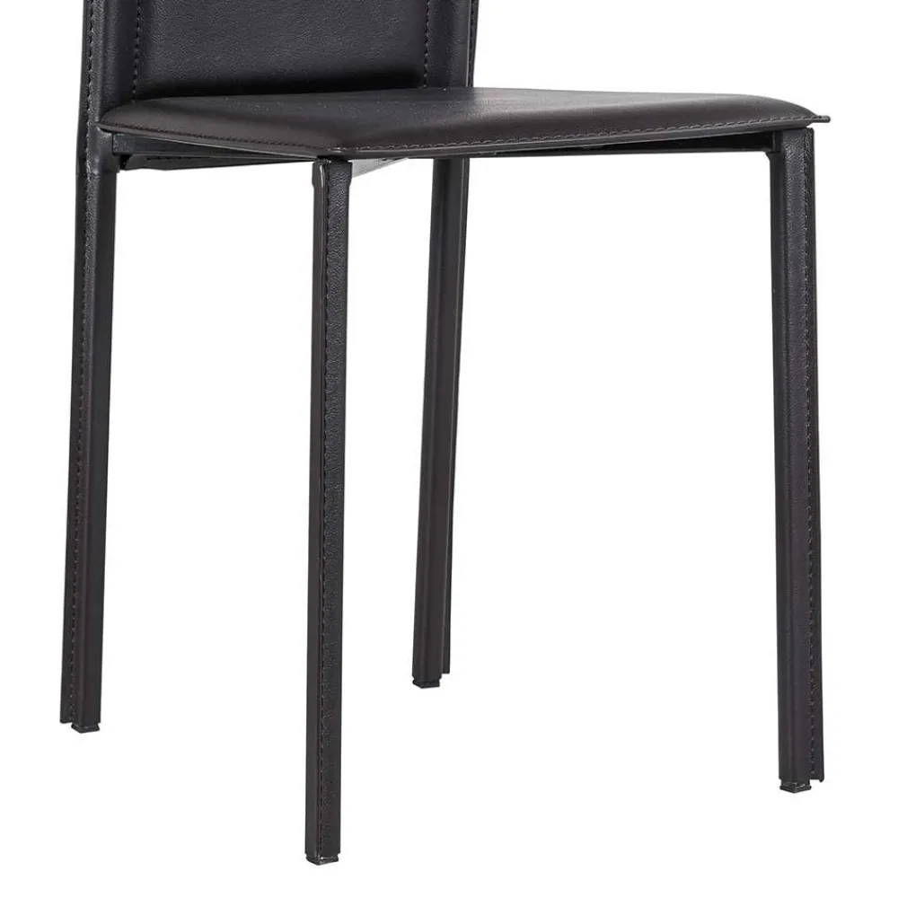 Wohnen Stühle<Schwarzer Esstischstuhl Buono mit Kunstleder (4er Set)