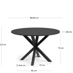 Wohnen Tische<Schwarzer Küchentisch in modernem Design - Aknita
