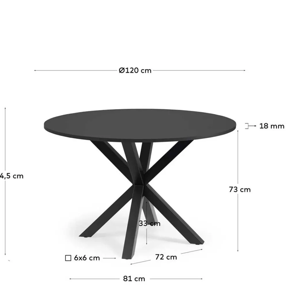 Wohnen Tische<Schwarzer Küchentisch in modernem Design - Aknita