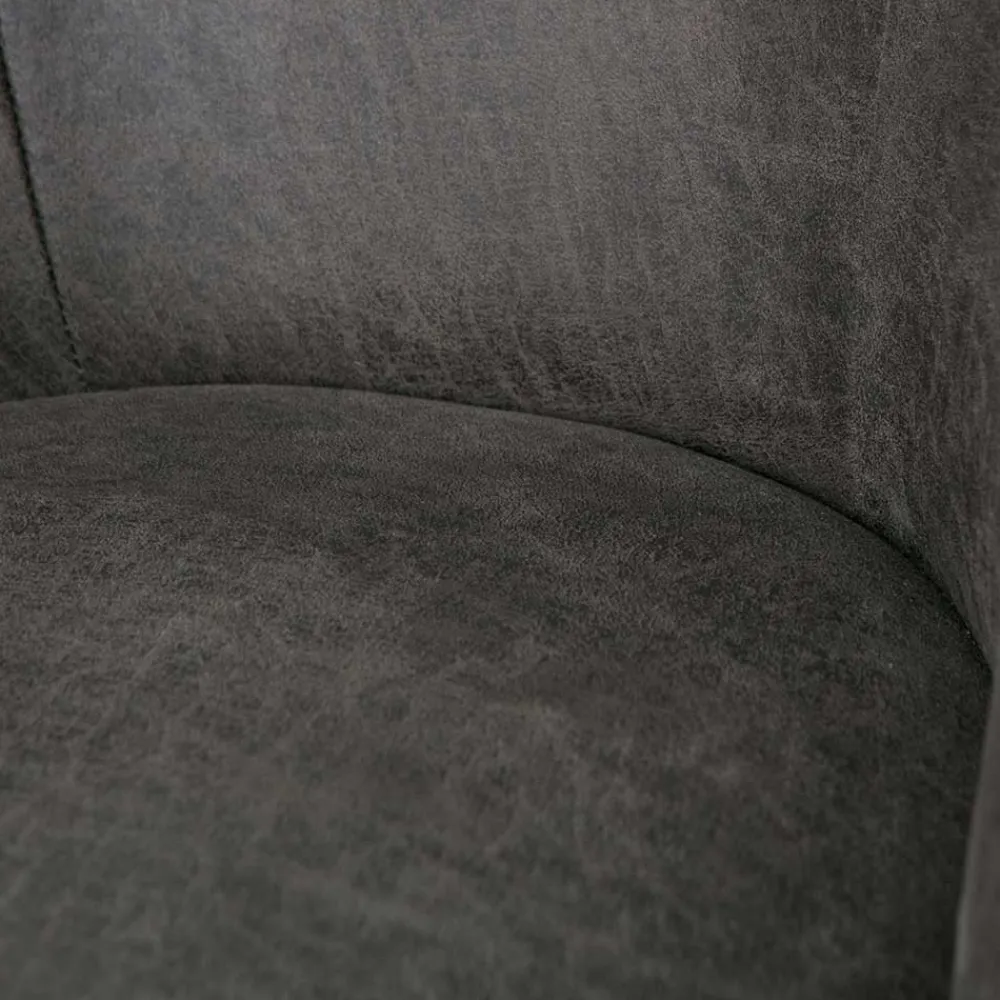 Wohnen Sessel<Schwarzer Ledersessel Retro Carlot aus Recyclingleder