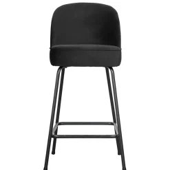 Wohnen Hocker<Schwarzer Retro Samt Barstuhl in zwei Höhen - Abelless