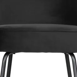 Wohnen Hocker<Schwarzer Retro Samt Barstuhl in zwei Höhen - Abelless