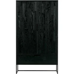 Wohnen Kommoden<Schwarzer Schrank aus Holz & Metall - Almery