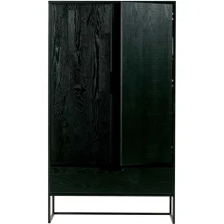 Wohnen Kommoden<Schwarzer Schrank aus Holz & Metall - Almery