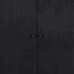 Wohnen Vitrinen|Schränke<Schwarzer Schrank mit Doppeltür - 100x155x40 - Burgossi
