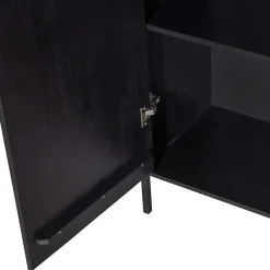 Wohnen Vitrinen|Schränke<Schwarzer Schrank mit Doppeltür - 100x155x40 - Burgossi