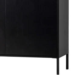Wohnen Vitrinen|Schränke<Schwarzer Schrank mit Doppeltür - 100x155x40 - Burgossi