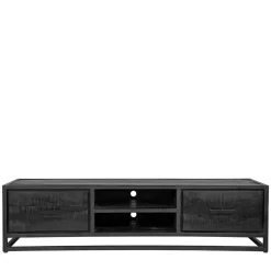 Wohnen Tv & Hifi-Möbel|Lowboards<Schwarzer TV Unterschrank im Industry Stil - Esturado