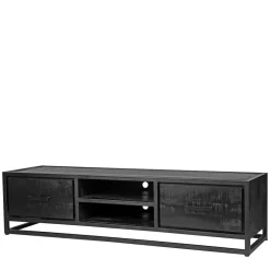 Wohnen Tv & Hifi-Möbel|Lowboards<Schwarzer TV Unterschrank im Industry Stil - Esturado