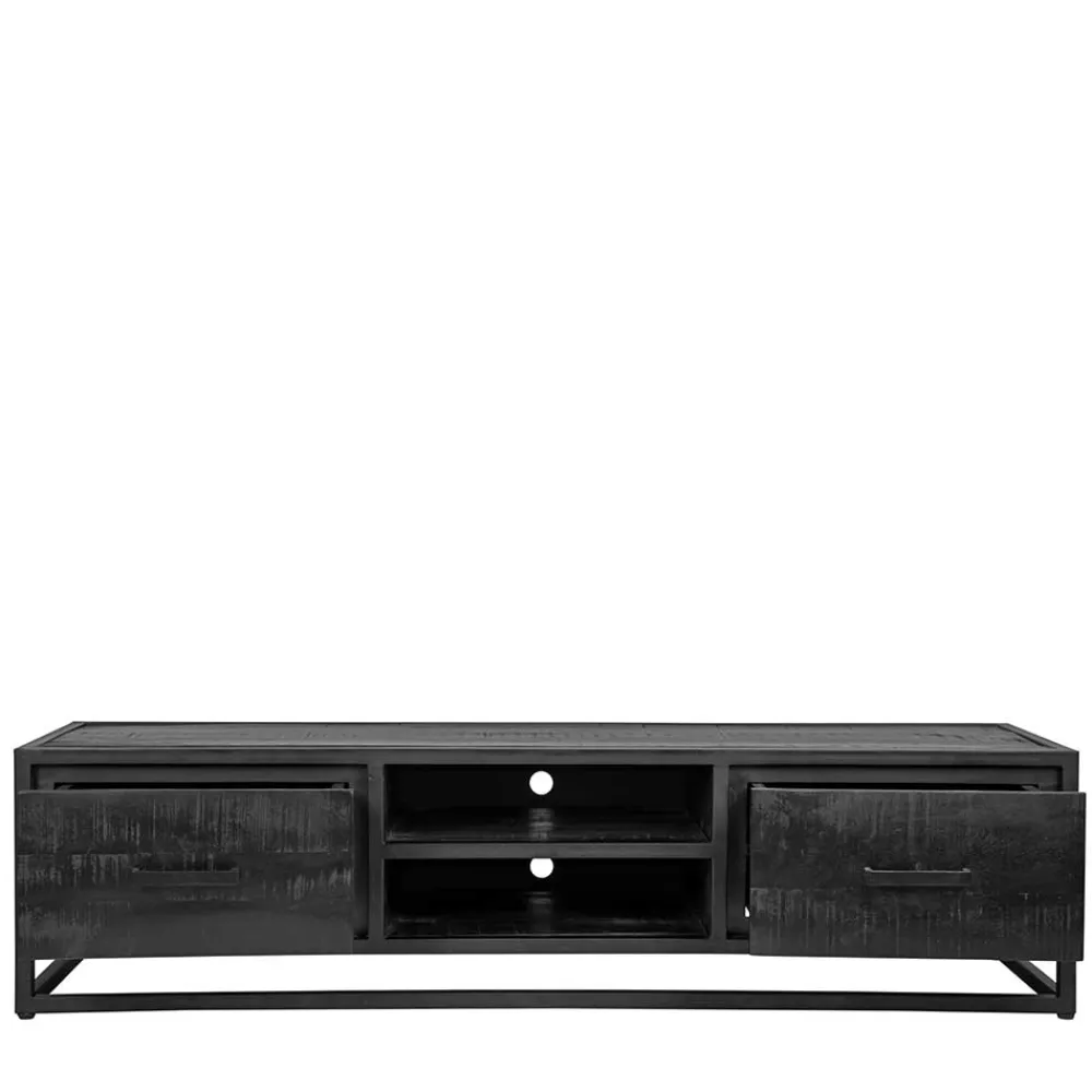 Wohnen Tv & Hifi-Möbel|Lowboards<Schwarzer TV Unterschrank im Industry Stil - Esturado