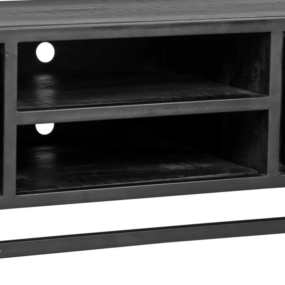 Wohnen Tv & Hifi-Möbel|Lowboards<Schwarzer TV Unterschrank im Industry Stil - Esturado