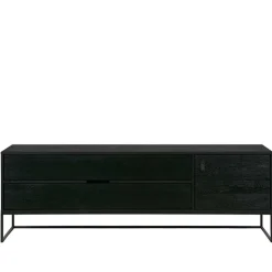 Wohnen Tv & Hifi-Möbel|Lowboards<Schwarzer TV Unterschrank mit zwei Schubladen - Almery