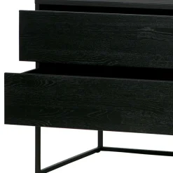 Wohnen Tv & Hifi-Möbel|Lowboards<Schwarzer TV Unterschrank mit zwei Schubladen - Almery