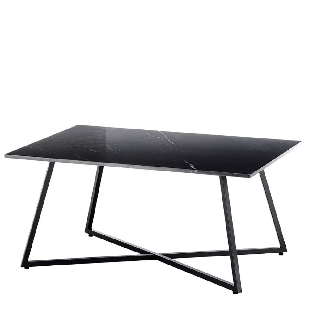 Wohnen Tische<Schwarzer Wohnzimmer Sofatisch mit Marmorplatte - Anyala