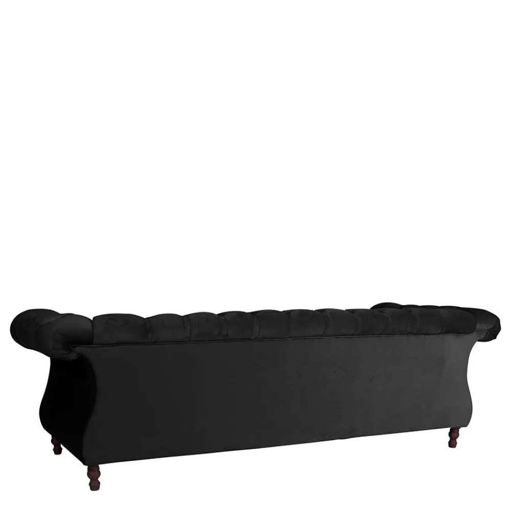 Wohnen Sofas<Schwarzes Barocksofa aus Samtvelours - Isipia