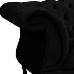 Wohnen Sofas<Schwarzes Barocksofa aus Samtvelours - Isipia