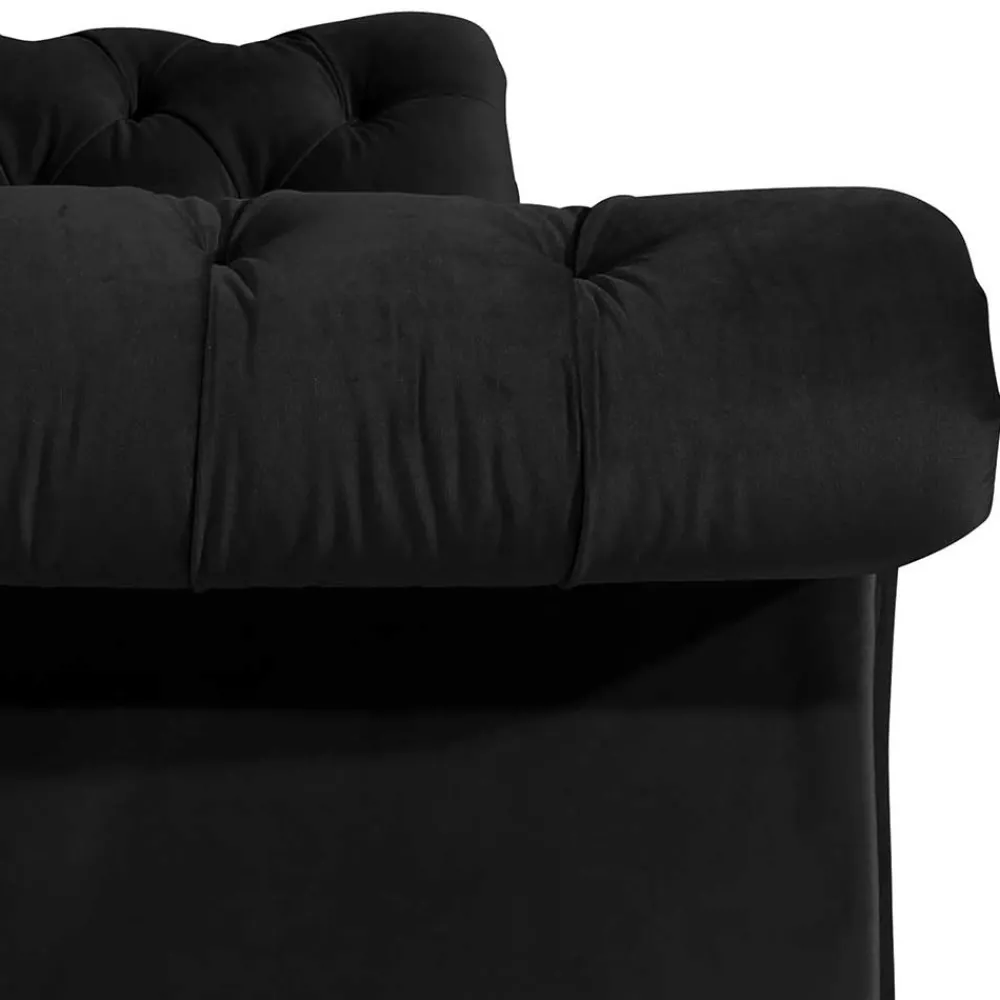 Wohnen Sofas<Schwarzes Barocksofa aus Samtvelours - Isipia