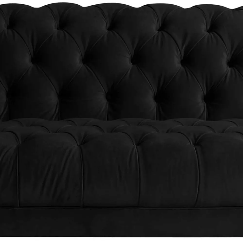 Wohnen Sofas<Schwarzes Barocksofa aus Samtvelours - Isipia