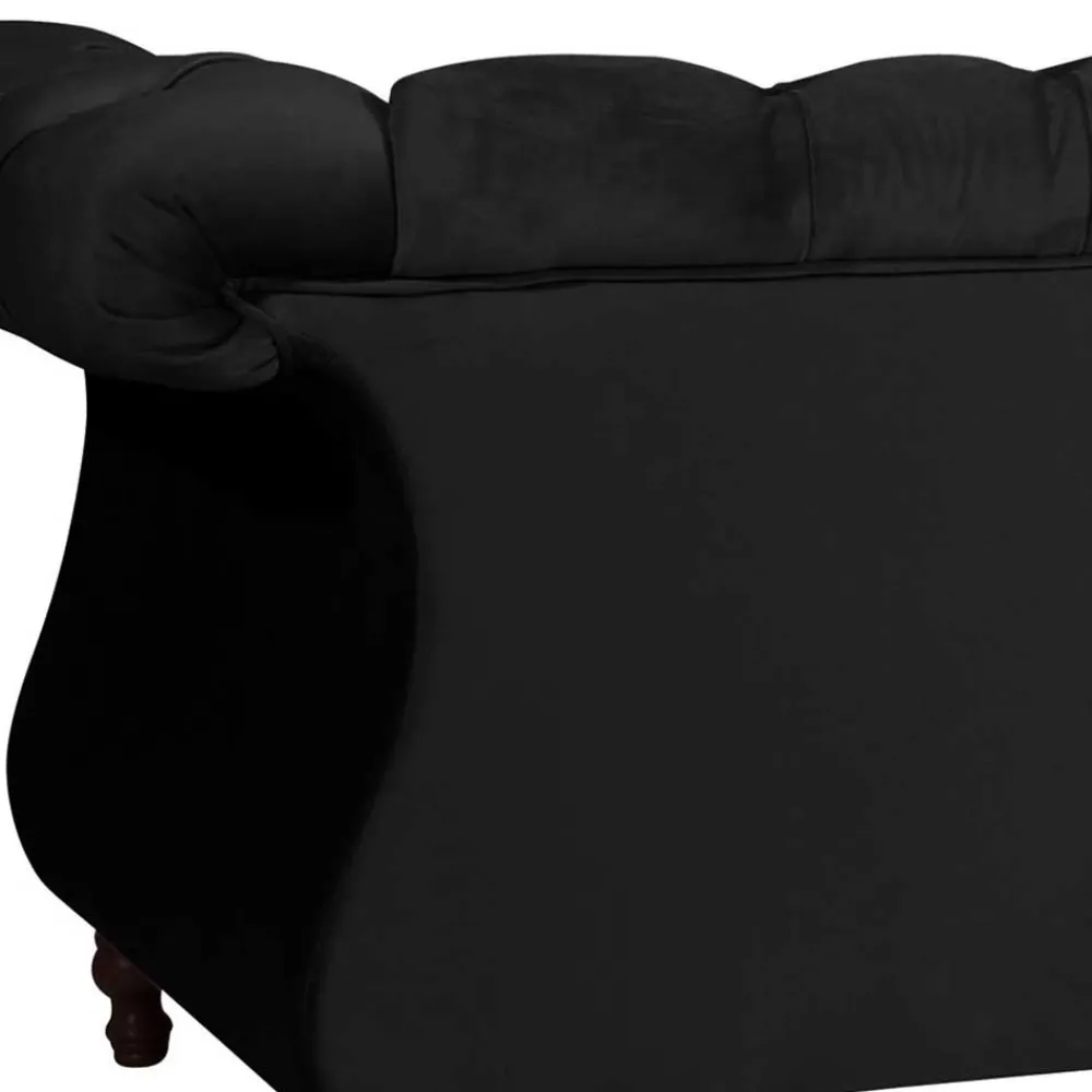 Wohnen Sofas<Schwarzes Barocksofa aus Samtvelours - Isipia