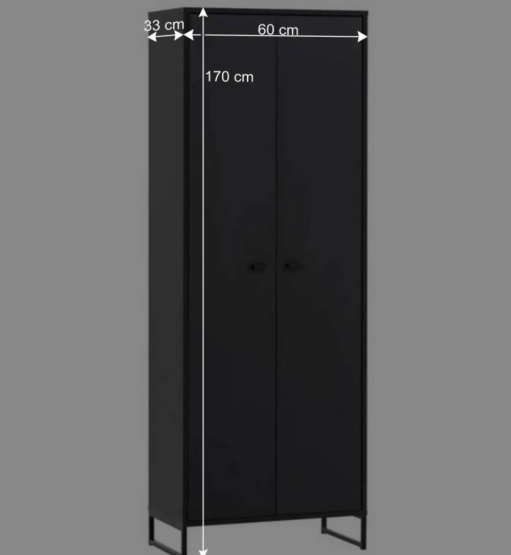Wohnen Garderoben<Schwarzes Flurmöbel Set - Anderian (vierteilig)