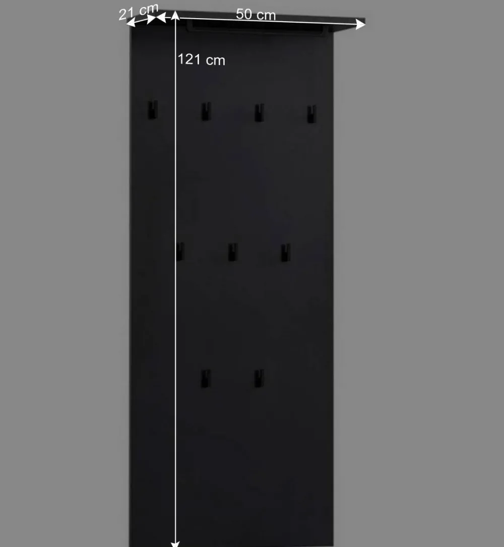 Wohnen Garderoben<Schwarzes Flurmöbel Set - Anderian (vierteilig)