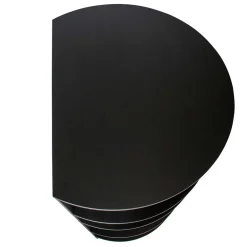 Wohnen Regale<Schwarzes Holz Regal in Halbrund - Nircana