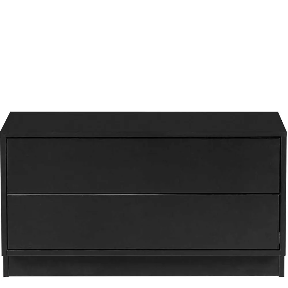 Wohnen Tv & Hifi-Möbel|Lowboards<Schwarzes Lowboard mit zwei Schubladen - Niwidus
