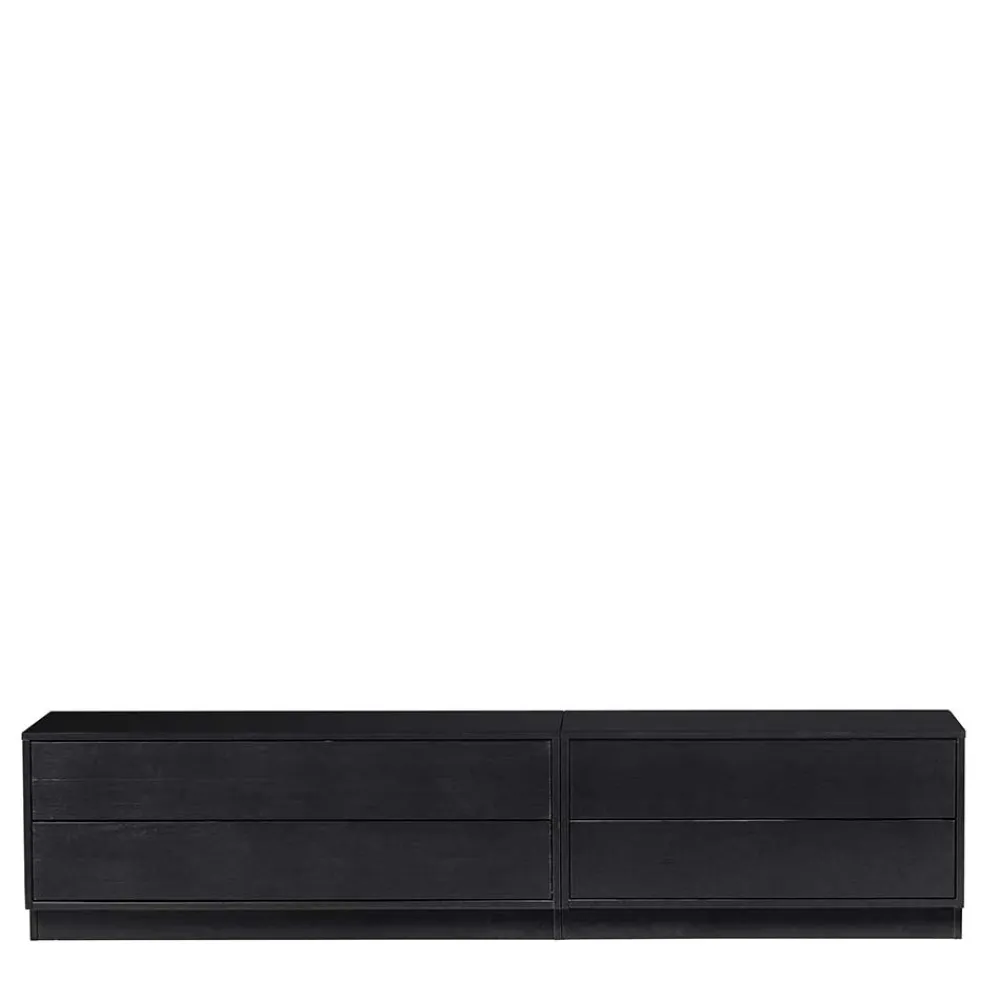 Wohnen Tv & Hifi-Möbel|Lowboards<Schwarzes Lowboard mit zwei Schubladen - Niwidus